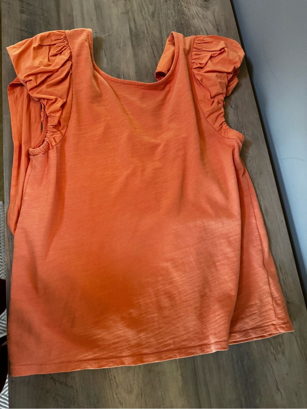 Nation LTD Peach Ruffle Cap Sleeve Tank - Picture 3 of 7